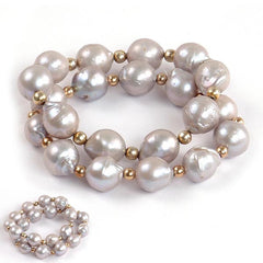 Gray Baroque Pearl Bracelet