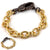 Gold Link Bracelet with Diamond Clasp