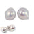 18k White Gold with Large Baroque Pearl Earrings