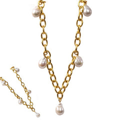 Hanging Baroque Pearl Necklace