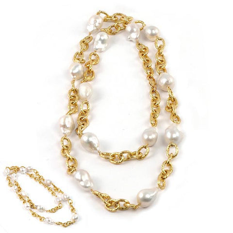 40" Baroque Pearl Necklace
