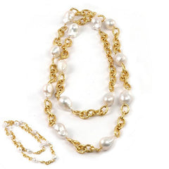 40" Baroque Pearl Necklace