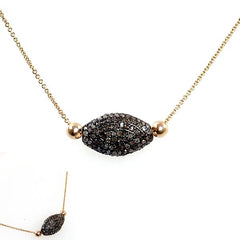Large Champagne Diamond Nugget Necklace