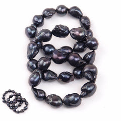 Peacock Colored Baroque Pearl Bracelet