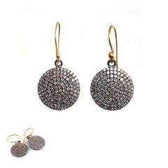 Diamond Disc Earrings