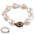 Baroque Pearl Bracelet with Diamond Evil Eye