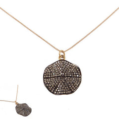 Champagne Diamond Disc Necklace