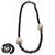 Oxidized chain necklace with 2 baroque pearls