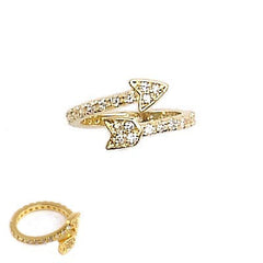 Vermeil Cubic Zirconia Arrow Ring